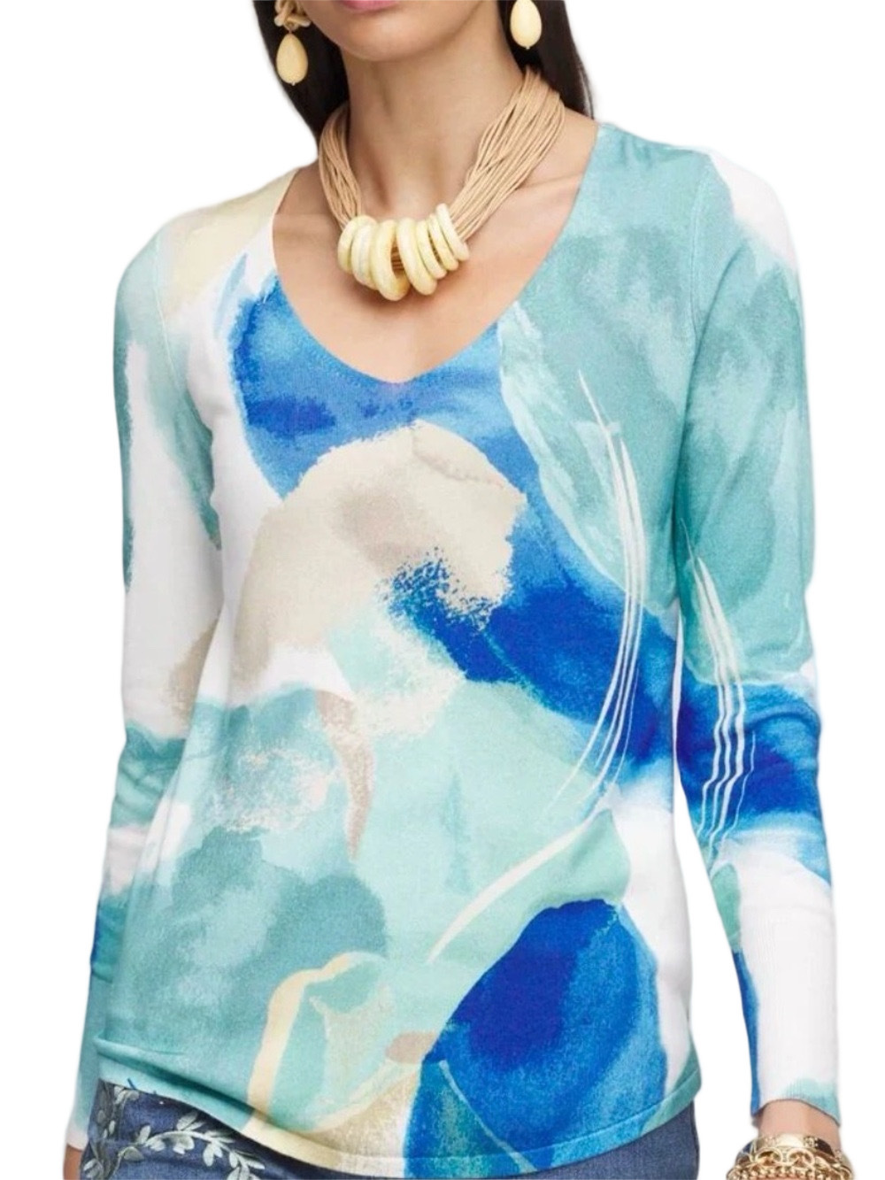 25. WOMENS CHICO’S 2/L DETAIL TOP